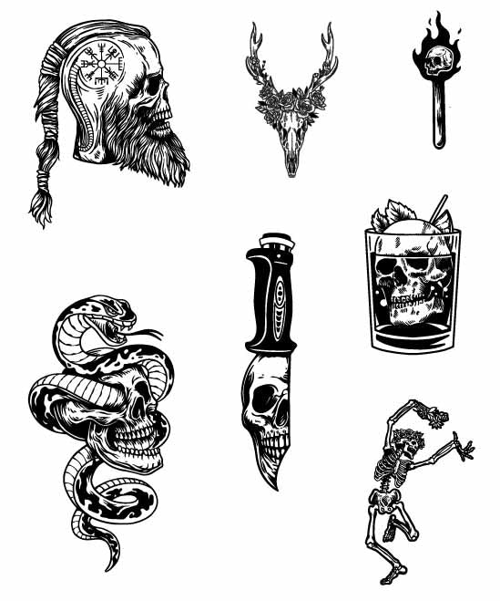 Bones Collage Tattoo Bundle