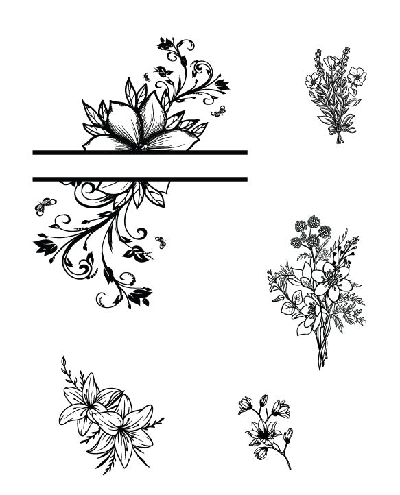 Garni - Flowers Sleeve Semi-Permanent Tattoo By Easy.ink™ - The ...