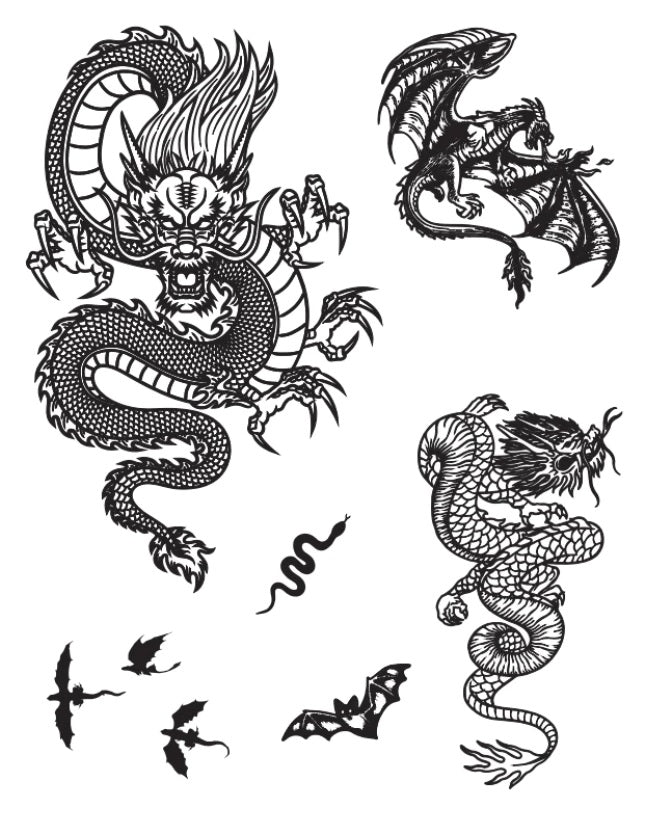 3 Little Dragons Tattoo easy.ink™