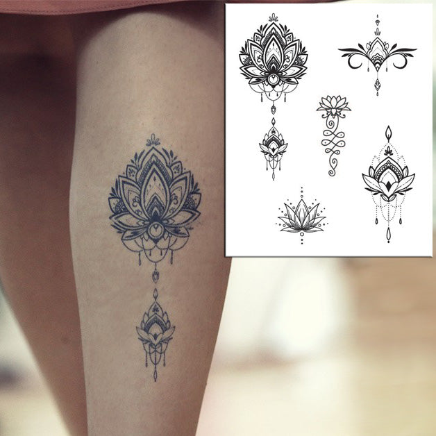 Mehndi Floral Ink Tattoo Bundle