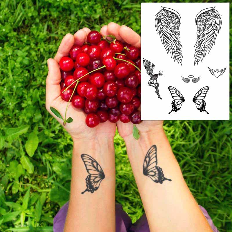 7 Sheets, Realistic Temporary Tattoo - Wings, Fashion Flowers 14.8X21Cm -  Waterproof Long Lasting Tattoos Adults Women Men, Fake Tattoo Face Body  Hand Finger Chest Neck Tatoos Temporary Sticker : Amazon.co.uk: Beauty