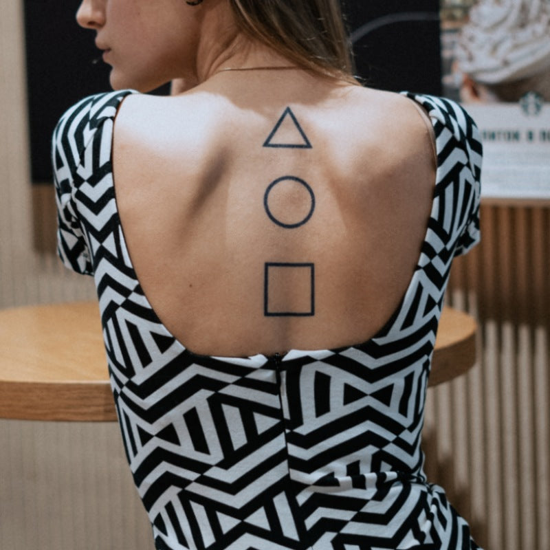 Triangle On Nack Tattoo