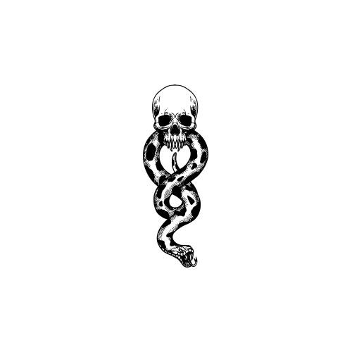 Small Temporary Tattoos Sticker Death Eaters Dark Mark Mamba Skull Fake  Tattoo for Halloween Costume Accessories and Parties Boys Girls Body  Makeup15Sheet