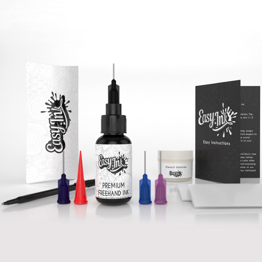 Semi-Permanent Tattoo Freehand Ink - Full Kit - easy.ink™