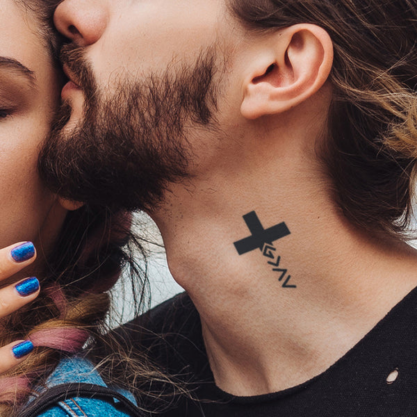 God Is Greater Than The Highs And Lows Clavicle Temporary Tattoo Sticker -  OhMyTat