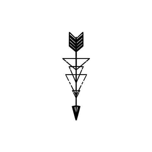 geometric arrow tattoo design