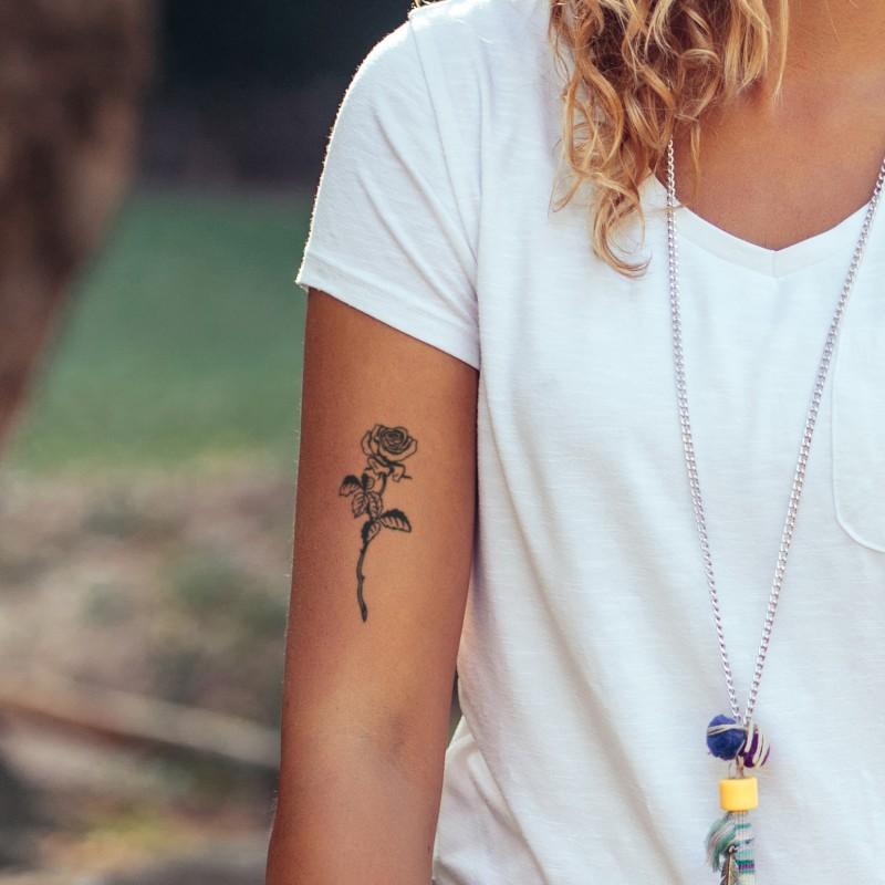 Tattoo set HOPE | Temporary snake tattoos and rose tattoos