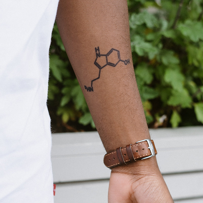 81 Amazing Serotonin Tattoo Ideas [2024 Inspiration Guide] | Pattern tattoo,  Tattoo designs, Science tattoos
